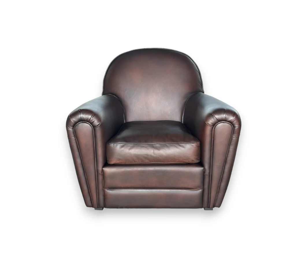 Sessel in Braun aus verschiedenen Materialien| Modell MARA