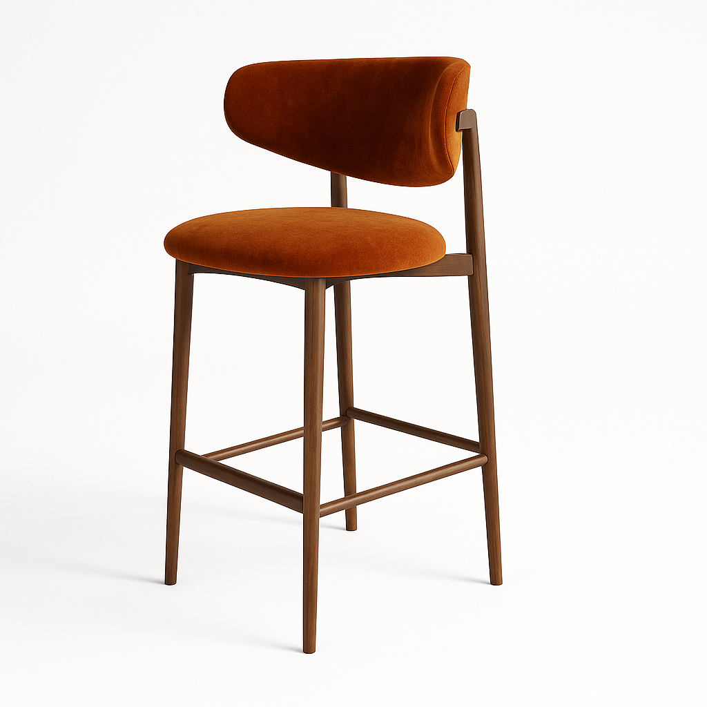 Barhocker aus Samt | Modell OLE