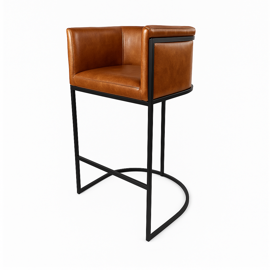 Barhocker aus Leder | Modell ENRI